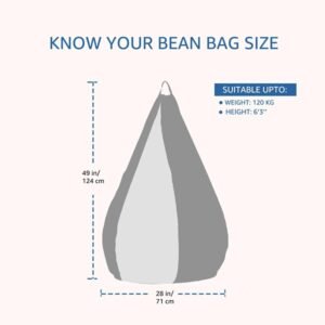 4XL Leatherette Bean Bag Cover without Beans (Pink with Blue Piping) Extra Large