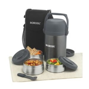 Borosil - Hot-N-Fresh Stainless Steel Insulated Lunch Box, Set of 3