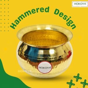 Brass Handi 8 ltr Light Weight Brass Cookware Utensils for Kitchen Cooking Pot