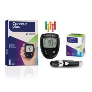 Contour Plus Blood Glucose Monitor, Glucometer with 25 Free Test Strips Accurate Diabetes Testing Kit.