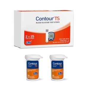Contour TS Blood Glucose Test Strip (25x2 Strips Pack) Contour TS Sugar Machine 50 Test Strips