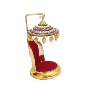Diamond Studded Metal Umbrella Chhatra for God Idol