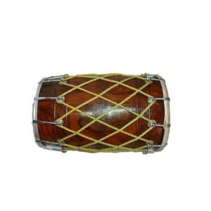 Full Size Mango Wood Punjabi Bhangra Dhol Natural Finish Free Padded Carry Bag