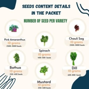 Green Leafy Vegetable seeds 15 Varieties 150 g Each Packet 10g  15k+ Seeds Best Germination
