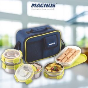 Hybrid 5 Lunch Box Premium Stainless Steel Tiffin Set for Kids, Boys, Men and Women – Ideal Lunch Boxes for Office