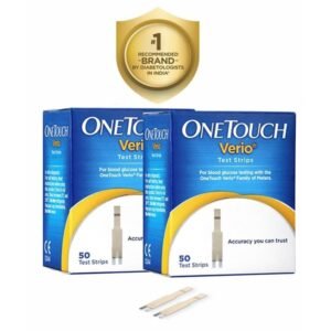OneTouch Verio Test Strips Pack of 100 Blood Sugar Testing Strips for Verio Flex Glucometer