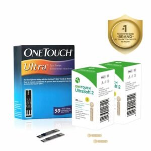 Onetouch Ultra Test Strips Pack Of 50 Test Strips With 50 Ultrasoft 2 Lancets Glucometer Testing Strips For Onetouch Ultra 2 Glucometer