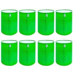 Premium HDPE Uv Protected 260 GSM Round Plant Size 12x15 Inch Pack of 8 Grow Bag