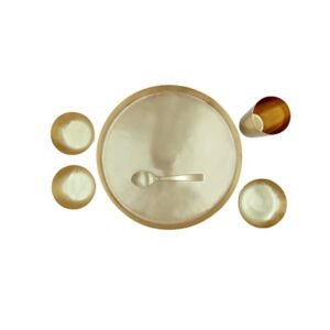 Pure Kansa (Bronze) Dinner Set 6 Pcs KANSA Utensils -1 Thali (Platter) Dai 11 inch,2 Bowl + 1 Sweet Dish,1 Glass(Tumbler),1 Spoon Matte Finished –