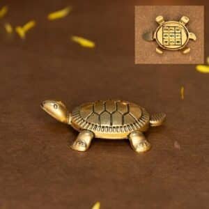100% Pure Brass Feng Shui Tortoise for Good Luck (Small Size) Vastu Items for Home for Good Luck