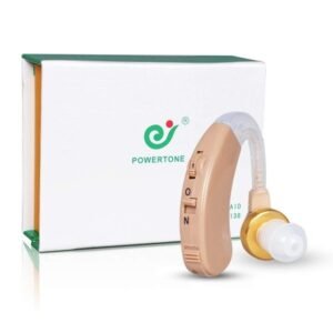 AXON HEARING AID F138 Sound Enhancement Amplifier Behind The Ear Hearing Machine, Beige
