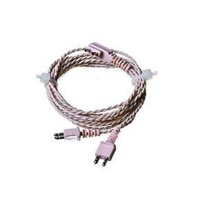 Axon Hearing Aid 2 pin wire (2 Way) with 2 Speaker (2 Pin) for Pocket Model Hearing Aid (Beige) (Both Ear