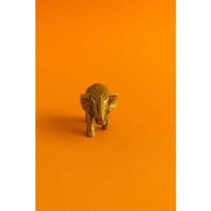 Brass Elephant Figurine Traditional Indian Home Decor Showpiece Antique Finish Lucky Elephant Statue