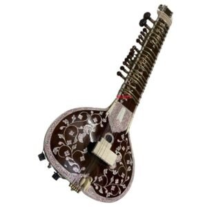 SITAR HIGH QUAITY PROFESSIONAL Pt. RAVI SHANKAR STYLE Flateback travel size with fibreglass box