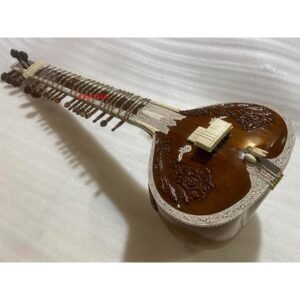 SITAR PROFESSIONAL CONCERT QUALITY PT. RAVI SHANKAR STYLE AMAZING SOUND SEASONED TUN WOOD, WITH FIBER BOX, EXTRA STRING AND MIZRAB