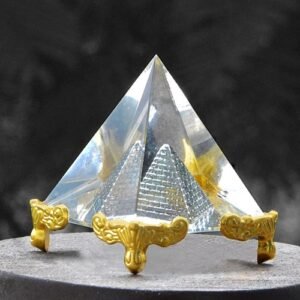 3pcs Vastu Feng Shui Crystal Glass Pyramid for Positive Energy, Vastu Correction