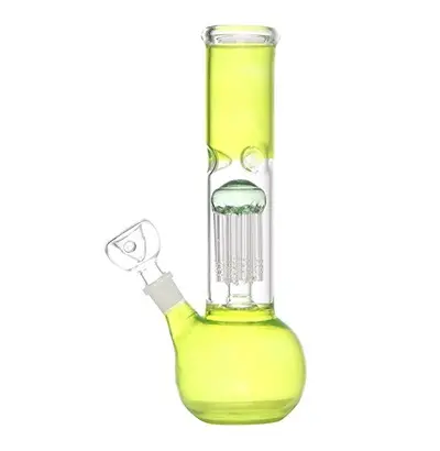 11-Inch Glass 10 Arm Tree Percolator Smoking Hookah Ice Bong with Shooter Pipe (29cm, Green)1