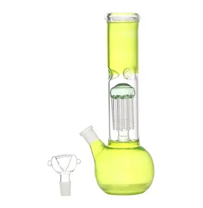 11-Inch Glass 10 Arm Tree Percolator Smoking Hookah Ice Bong with Shooter Pipe (29cm, Green)2