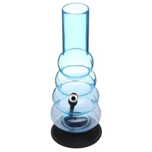 12 Inch Tall Transparent and Opaque Colors 4 Bulb Acrylic Waterpipe Bong, Hookah1