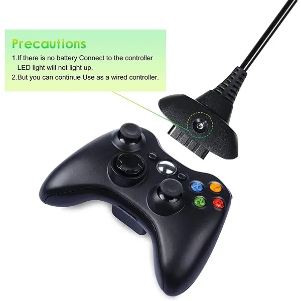 2 in 1 Charging and Connecting Cable for Xbox 360 Wireless Controller3
