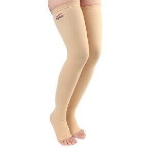Tynor Compression Stocking Mid Thigh Classic, Beige, Large 2pcs