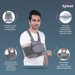 Tynor Universal Shoulder Immobiliser, Grey, XXL, 1 pc