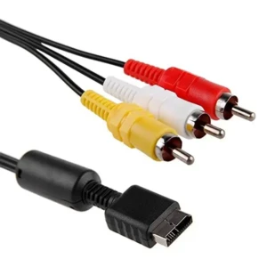 AV Cord Audio Video Cable for Sony PlayStation PS3 PS2 Gaming Console (Black)1