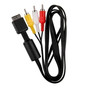 AV Cord Audio Video Cable for Sony PlayStation PS3 PS2 Gaming Console (Black)