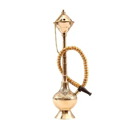 Brass Gold Finish Designer Hookah Sheesha 2