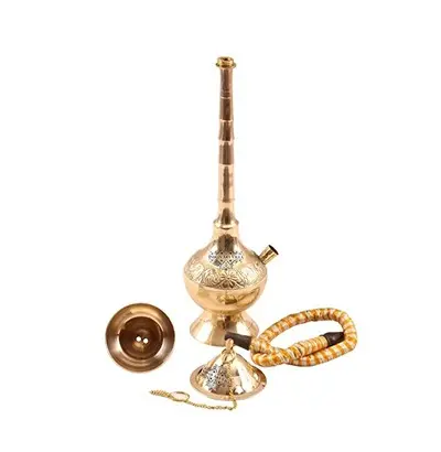 Brass Gold Finish Designer Hookah Sheesha 4