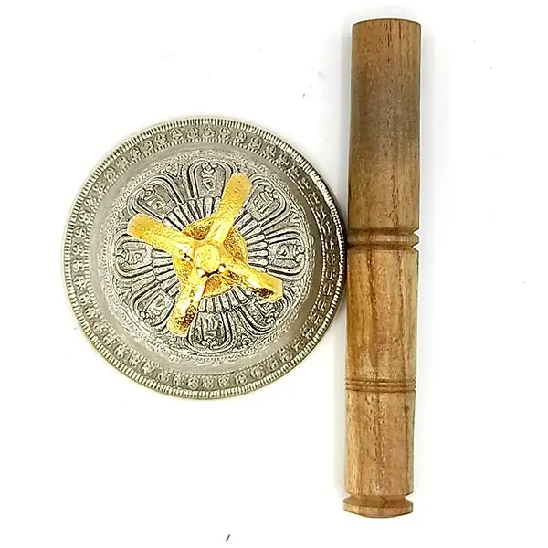 Brass Tibetan Om Bell Fengshui Vastu Meditation Healing Spiritual Gift 3 PovTaka