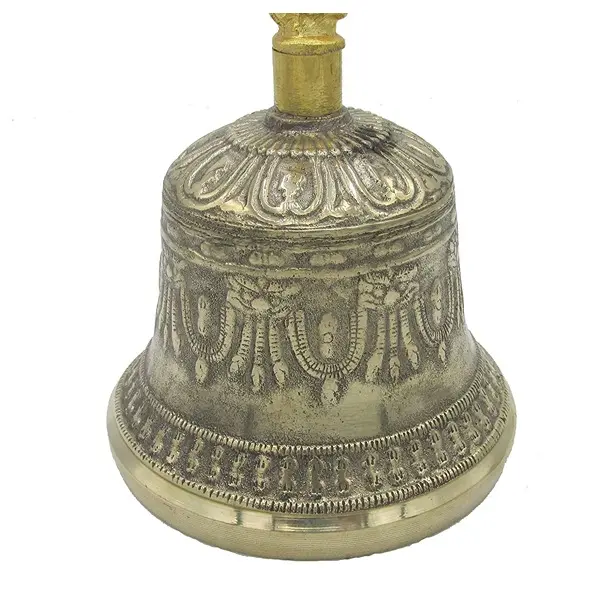 Brass Tibetan Om Bell Fengshui Vastu Meditation Healing Spiritual Gift 4 PovTaka