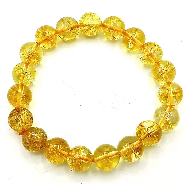 Citrine Bracelet for Financial Luck Stylish Charm Crystal Bracelet for Men Women Boys and Girls 1 PovTaka
