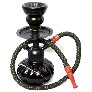 Combo of 12 Inches Glass, Turkish Iron Hookah, 10 Shisha Magic Charcoal Disk and Premium Hookah Herbal Flavour
