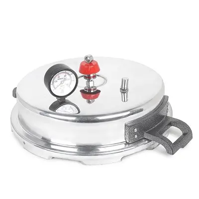 Commercial Hard Anodized Aluminum Handi Pressure Cooker - (Silver, 60L)1