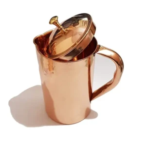 Copper Jug Pitcher,Water Storage Utensil, (1 LTR) Plain Copper Water Storage Utensil1