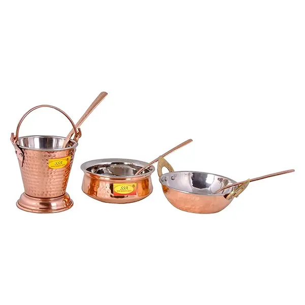 Copper Tableware Serving Set Inside Steel1