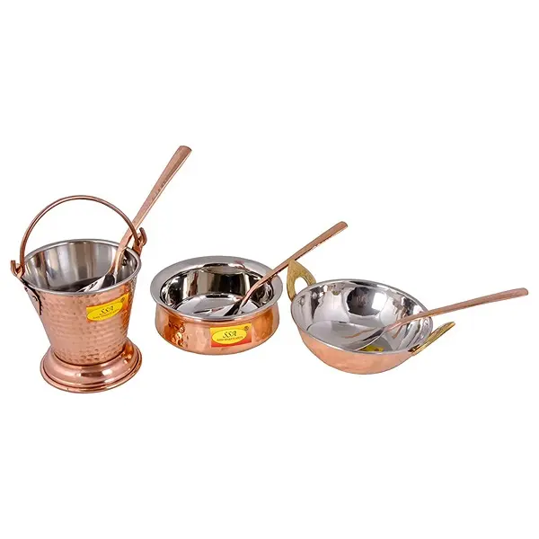 Copper Tableware Serving Set Inside Steel2