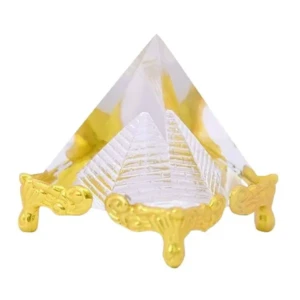 Crystal Feng Shui Pyramid for Positive Energy, Vastu Correction, Good Luck and Prosperity