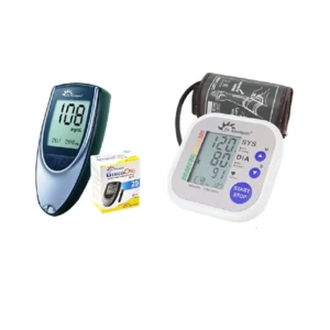 Dr. Morepen BP02 Blood Pressure Monitor and BG03 Glucose Check Monitor (Black)