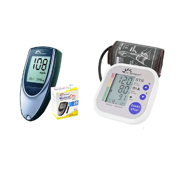 Dr. Morepen BP02 Blood Pressure Monitor and BG03 Glucose Check Monitor (Black)1 PovTaka