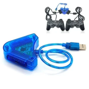 Dual Joypad Game Controller to USB PC Adapter Cable Cord for Sony PlayStation PS1 PS2 PSX1