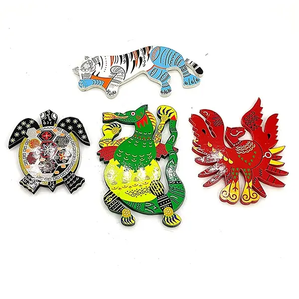 Feng Shui Auspicious Wooden Animal Set for Four Directions1 PovTaka