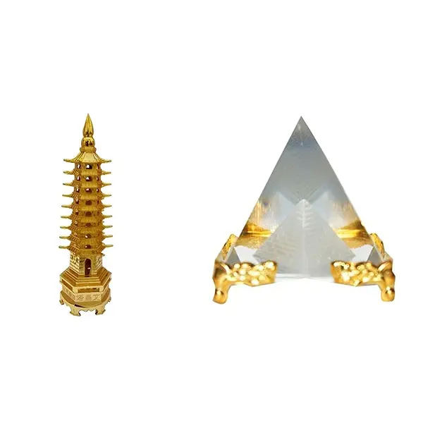 Feng Shui Power Combo Education Tower with Crystal Pyramid Crystal Turtle Tortoise 1 PovTaka