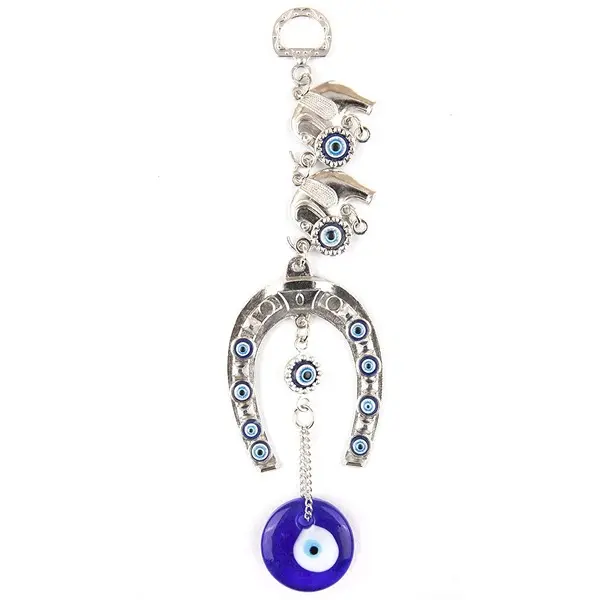 Feng Shui Vastu Horse Shoe Evil Eye Door Car Hanging Nazar Suraksha 2 PovTaka