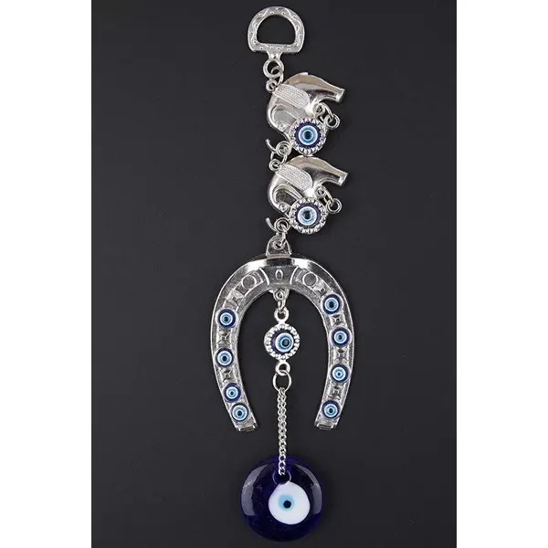 Feng Shui Vastu Horse Shoe Evil Eye Door Car Hanging Nazar Suraksha 3 PovTaka