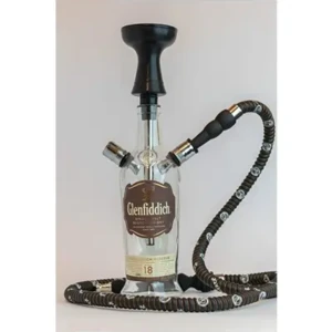 Glenfiddich 18y 900 Gram Ron Hookah Shisha Pot (Clear Brown) 12 inch Glass Hookah1
