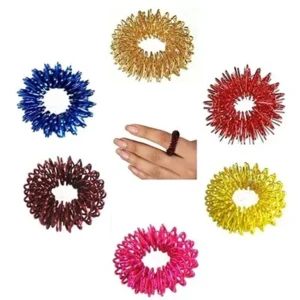 Health & Beauty Ella Health & Beauty Sujok Manual Acupressure Jimmy( 2 Pc) + 5 Pc Sujok Ring+ 2 Pc Thumb Pad for Muscle Therapy, Multicolor