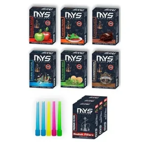 Herbal Hookah Molasses (100% Nicotine and Tobacco Free) Double Apple, Kesar Paan, Chocolate, Dubai Special, Paan Kiwi Mint, Hi-Commissioner + 3 Filter Box1