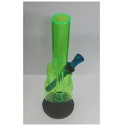 Highly Durable New Guitar Design Glass Bong Smoking Hookah Bongs (Green)2